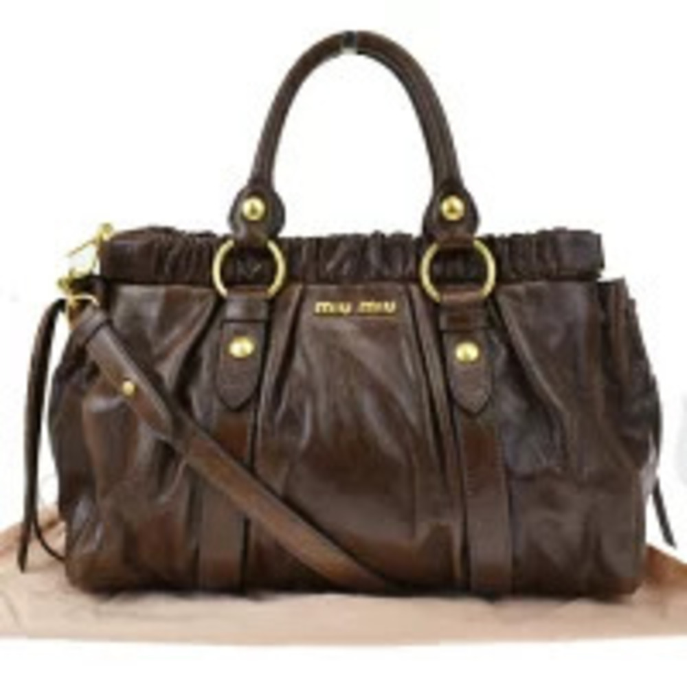 Miu Miu Handbag shoulder bag brown leather